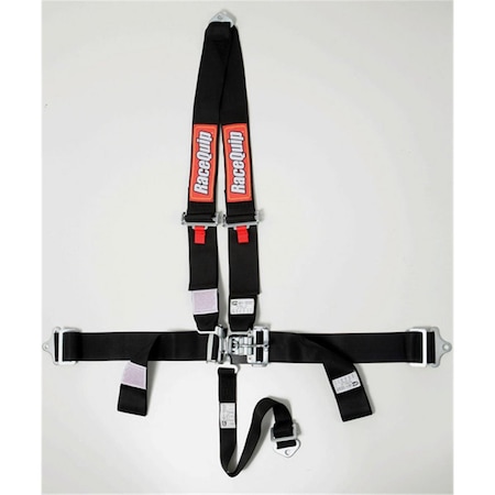 Racequip 713003 4-Point V-Type Latch & Link Harness Set, Black RQP-713003